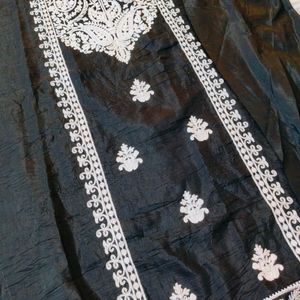 Black Embroidery Dresse Material