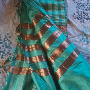 Attractive Sea Green Saree