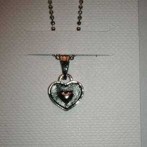 Solid Heart Pendant With Chain