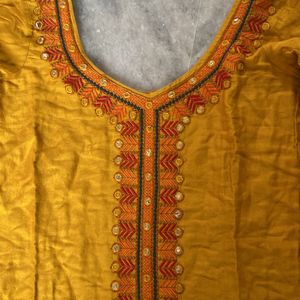 Mustard Cotton Kurta