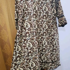 Brown Kurti And Pant Set