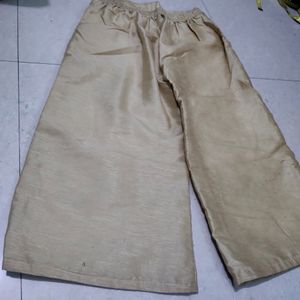 Beautiful Golden Plazo Pant With Inner Lining