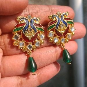 Maharashtrian Style Golden Earrings