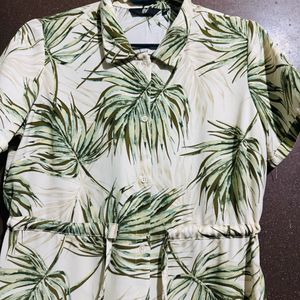 FIG Tropical Print Shirt Dress