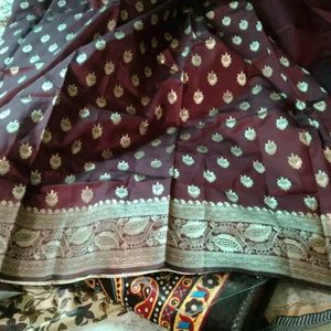 New Maroon Kajiwaram Soft Silk Saree