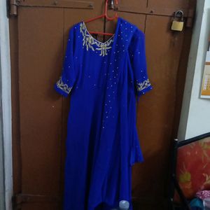 Trending Stone gown with hip belt and dupatta