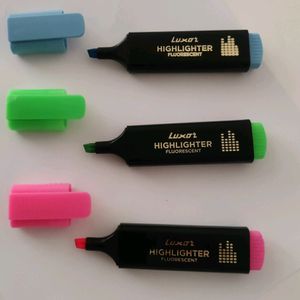 Highlighters In Fluorescent Colours