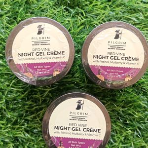 Pilgrim Red Bine Night Gel Creme Pack Of 3