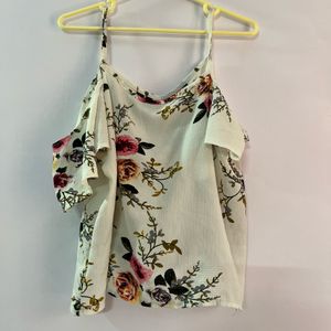 Women Floral Print Spaghetti Strap Top (s)