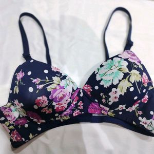 NEW PADDED BRA  (Floral print blue color )