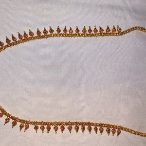 City gold Orange Stone Necklace Chain