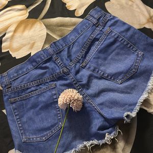 Blue Cute Denim Shorts