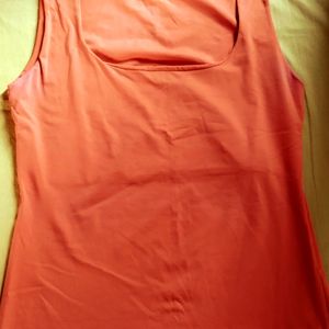 Orange Lycra Top By Zara