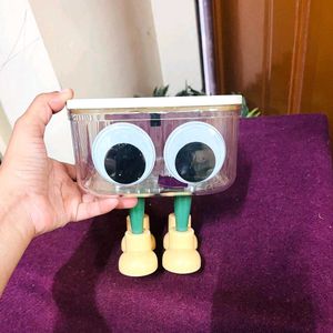 Googly Eyed Portable & Removable Desktop Bin