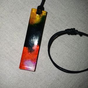 Unisex Resin Pendant With Adjustable Cord.