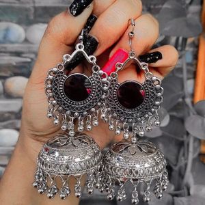 Grab This Trendy Oxidised Mirror Jhumka Earrings