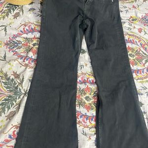 Black Low Waist Flared Jeans