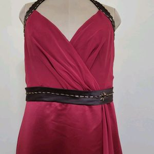 Plus Size Satin Gown