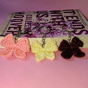 Crochet Bow Keychain