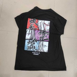 NEW ANIME ROUND NECK COTTON TSHIRT FRONT BACK