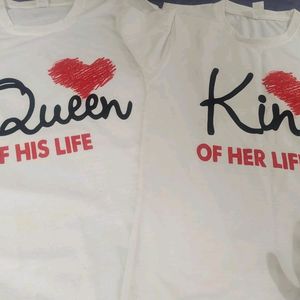 King Queen Couple T-shirt !!!!