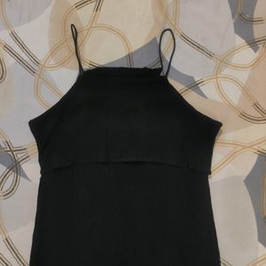 Basic Ribbed Black Mini Bodycon Dress