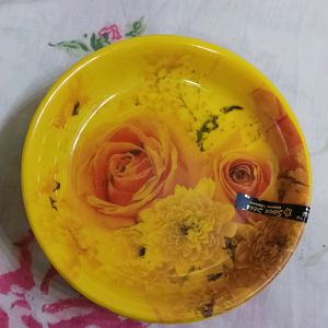 Fiber Plates With Beautiful Flower Design