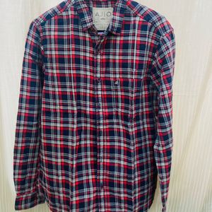 Ajio Mens Checkerd Print Shirt