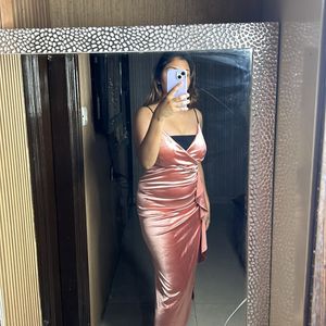 Long Satin Party Dress