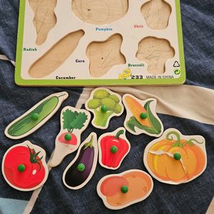 Wooden Vegetable Pieces Puzzle