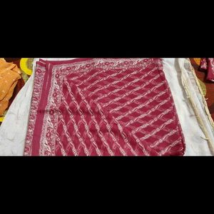 Maroon Saree