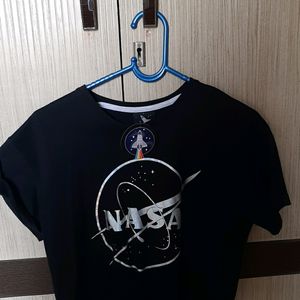 Nasa Graphic Branded Crop Top