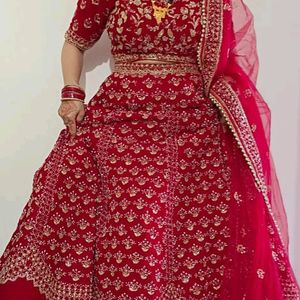 Bridal Lengha Red Colour