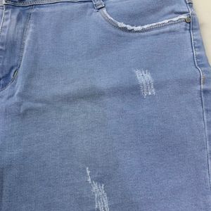 Light Blue Denim Shorts