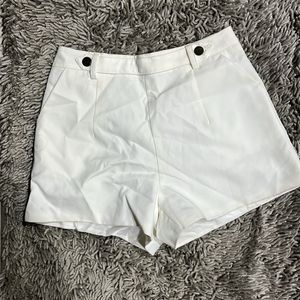 Formal White Shorts