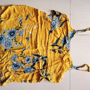 Yellow Floral Top