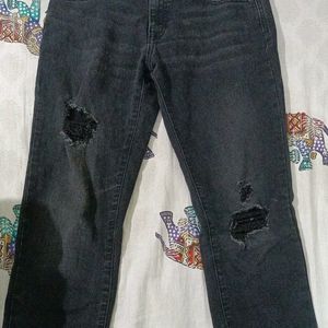 Black Ragged Pepe Jeans