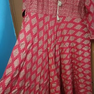 Price Drop: XL Red party wear anarkali kurta