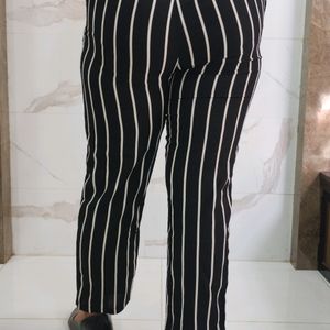 Striped printed trouser