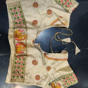 Blouse Stitched Swan 🦢 Pattern Designer Saree