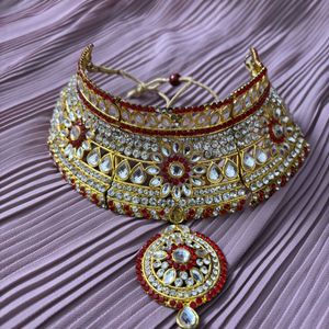 Orange bridal jewellery set