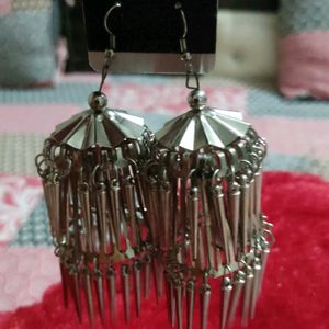 Beautiful Silver Jumkas Or Earings