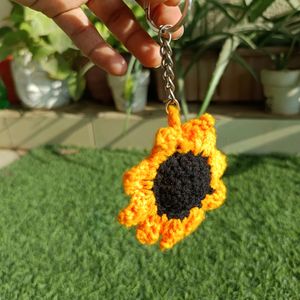 Crochet Sunflower Keychain🌻