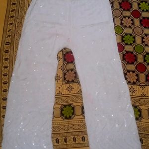 Flower Lace Kurta With Chicken Work Pant