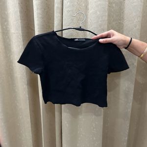 Black Knitted Zara Top