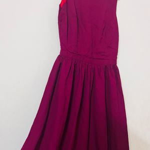 Backless Wine Gown Dress