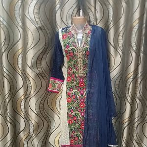 Multicolored Kurti With Duppatta