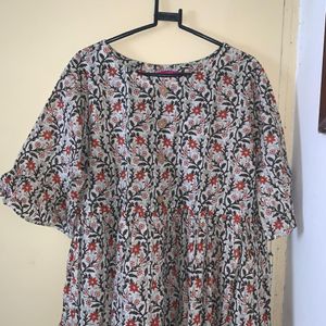 floral printed long top for occasions