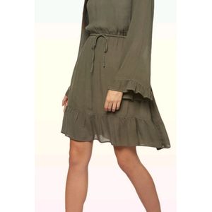 V Neck Fit & Flare Dress  (Large)