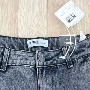 Branded Charcoal Cargo Denim